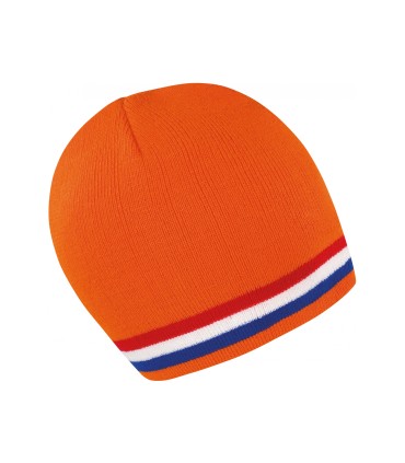 Bonnet supporter Orange - Rouge - Blanc - Bleu