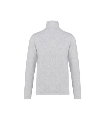 Veste micropolaire zippée gris chiné