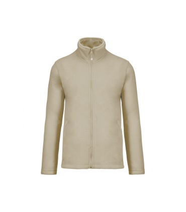 Veste micropolaire zippée beige