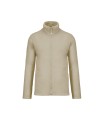 Full zip microfleece jacket beige