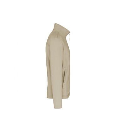 Fleecevest met rits beige