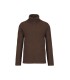 Full zip microfleece jacket chocolate