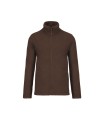 Full zip microfleece jacket chocolate