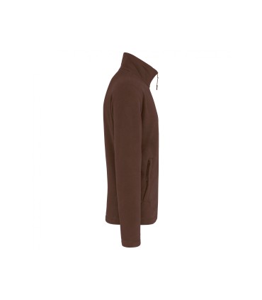 Full zip microfleece jacket chocolate