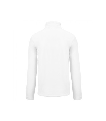 Full zip microfleece jacket White