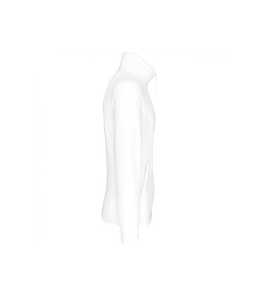 Full zip microfleece jacket White