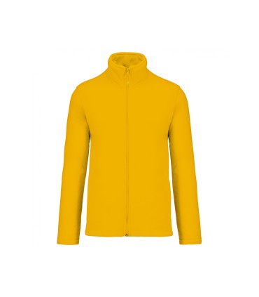 Veste micropolaire zippée jaune