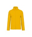 Full zip microfleece jacket yellow