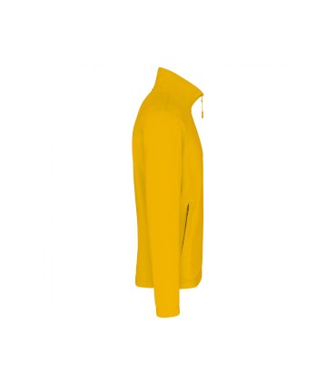 Veste micropolaire zippée jaune