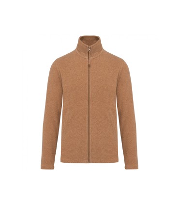 Veste micropolaire zippée Camel chiné