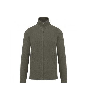 Full zip microfleece jacket Green Marble Heather