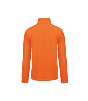 Full zip microfleece jacket orange fluo