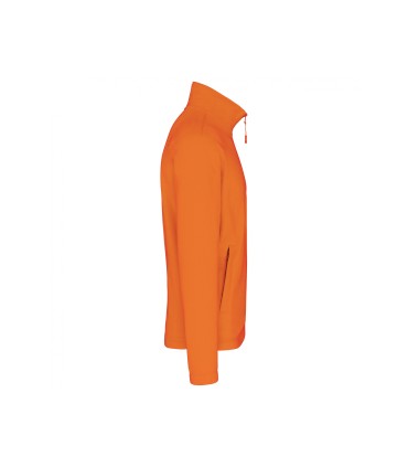 Veste micropolaire zippée orange fluo