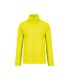 Fleecevest met rits geel fluo