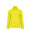 Full zip microfleece jacket yellow fluo