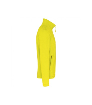 Veste micropolaire zippée jaune fluo