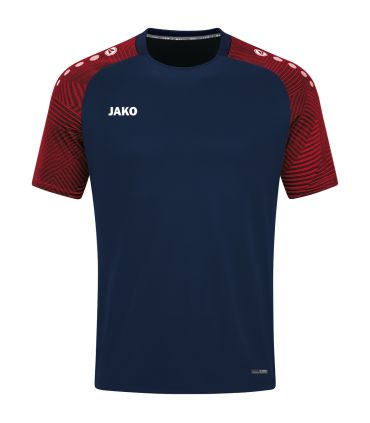 JAKO T-shirt Performance bleu marine/rouge
