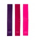 Set of 3 loop resistance bands 60x5 cm. Made of latex.