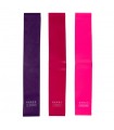 Set de 3 elastiques resistance 60x5 cm. En latex.