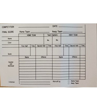 25-Sheet Referee Match Pad