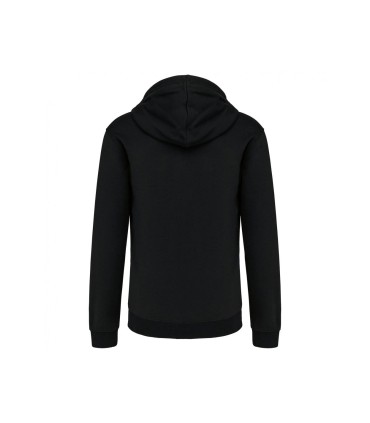 Herensweater met rits en capuchon zwart - rood