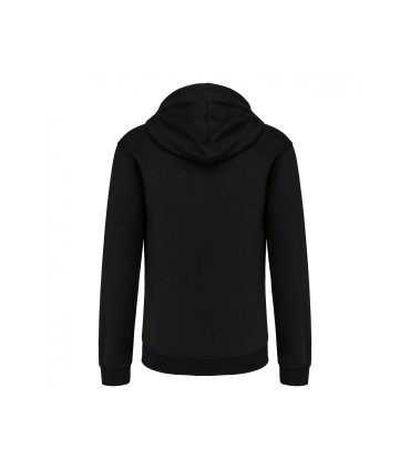 Herensweater met rits en capuchon zwart - geel