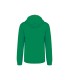 Men's contrast hooded full zip sweatshirt green - white