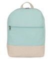 Essential backpack in cotton: Ice Mint - Natural