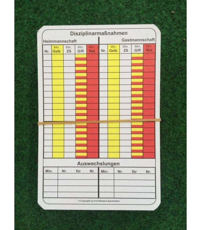 Cards for referee (50)