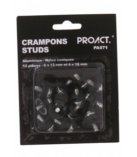 12 conical aluminium / nylon studs