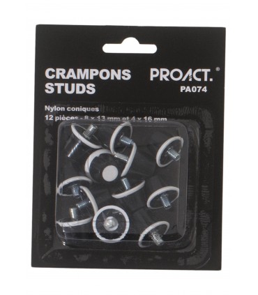 12 conical aluminium / nylon studs