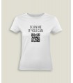 T-Shirt Vrouw Ronde kraag Scan me if you can