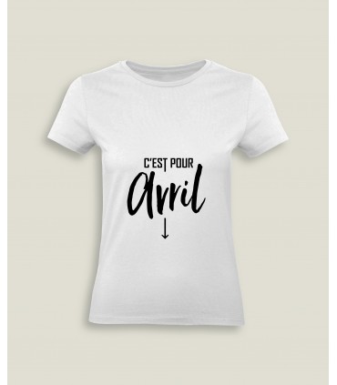 T-Shirt Vrouw Ronde kraag C'est pour...