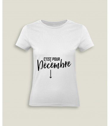 T-Shirt Vrouw Ronde kraag C'est pour...