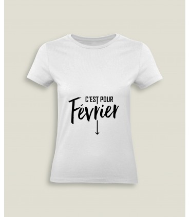 T-Shirt Vrouw Ronde kraag C'est pour...