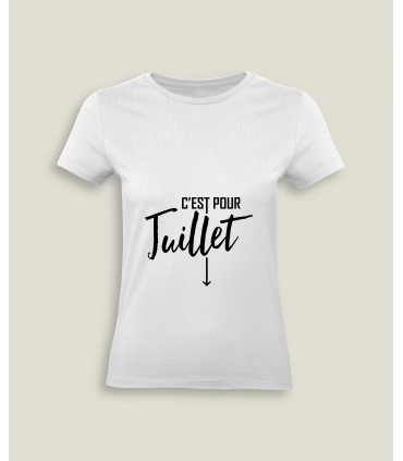 T-Shirt Vrouw Ronde kraag C'est pour...