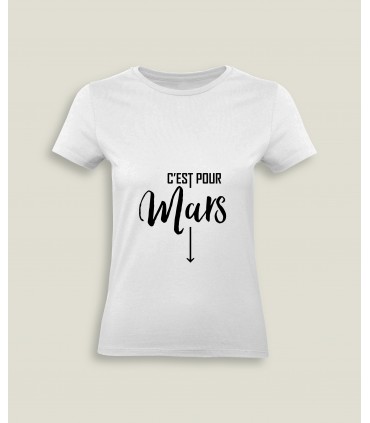 T-Shirt Vrouw Ronde kraag C'est pour...