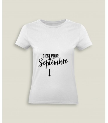 T-Shirt Vrouw Ronde kraag C'est pour...