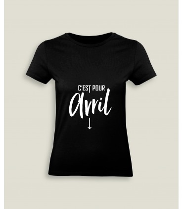 T-Shirt Vrouw Ronde kraag C'est pour...