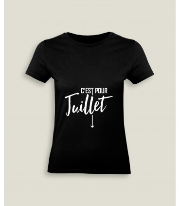 T-Shirt Vrouw Ronde kraag C'est pour...