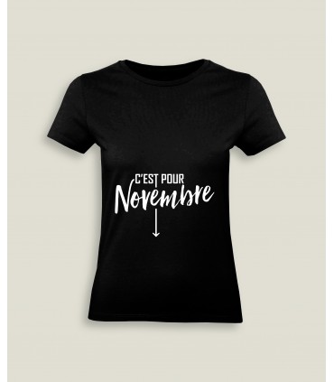 T-Shirt Vrouw Ronde kraag C'est pour...
