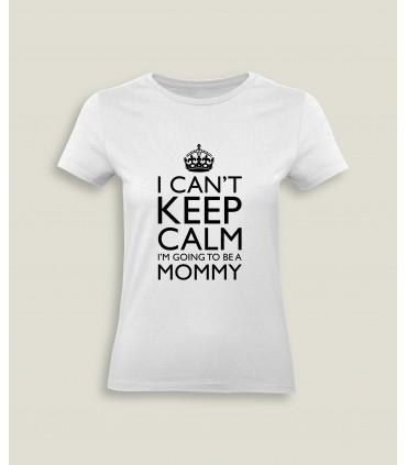 T-Shirt Vrouw Ronde kraag Keep Calm Mommy