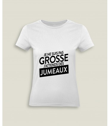 T-Shirt Vrouw Ronde kraag Pas Grosse Jumeaux