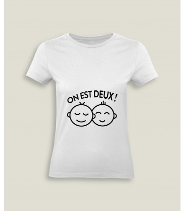 T-Shirt Ladies Round neck On est deux