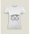 T-Shirt Vrouw Ronde kraag On est deux