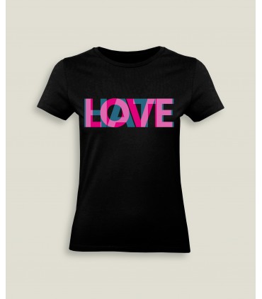 T-Shirt Vrouw Ronde kraag Love/Hate