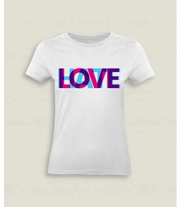 T-Shirt Vrouw Ronde kraag Love/Hate