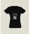 T-Shirt Femme Col-V Scan me if you can