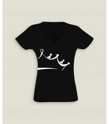 T-Shirt Ladies V-Neck Queen Crown