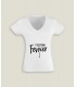 T-Shirt Vrouw V-Hals C'est pour...